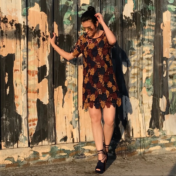 ASTR Lace Crochet Mini Dress Small - Picture 2 of 8